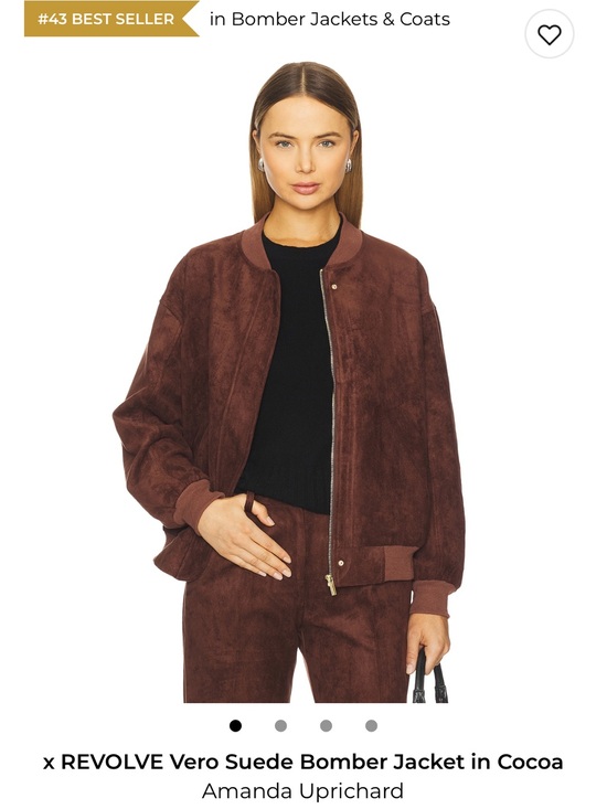Amanda Uprichard Jackets & Blazers - Amanda Uprichard x Revolve Vero Suede Bomber Jacket Brand New